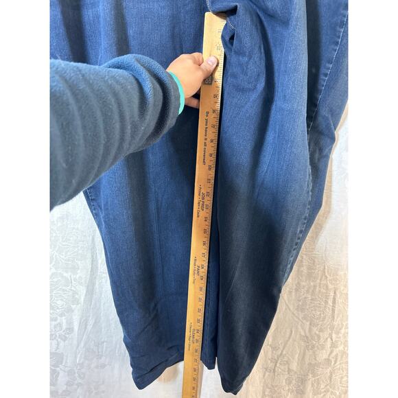 Democracy Jeans 22W Ab Solution Elastic Waist Blue Denim Straight Leg Stretch - Picture 7 of 12